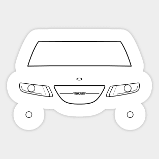 Saab 9-5 classic car black outline graphic Sticker